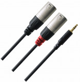Cable Mini Plug 3.5 mm TRS, Balanceado a XLR Macho, Conectores Rean by Neutrik, soldado a mano, contactos chapados en oro