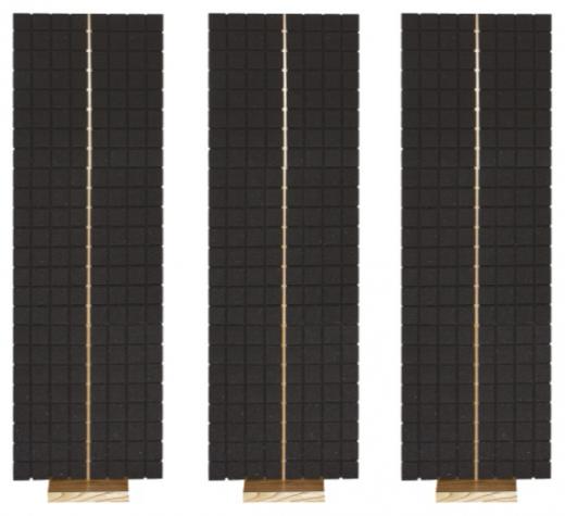 Sistema portátil de tratamiento acústico modular, Cada panel mide 60 centímetros de alto y puede combinar los paneles de la forma que desees.