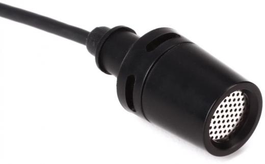 Electret Condenser Micrófono Lavalier, patrón polar cardioide, para Shure Wireless (conector TA4F), con clip de corbata incluido para una ubicación conveniente