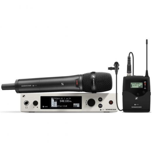 Diseñado para sonido profesional en directo: robusto sistema combinado inalámbrico todo en uno para cantantes, presentadores y moderadores. Banda A1 (470-516 MHz)