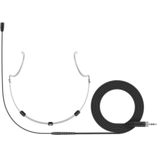 Micrófono de cintillo omnidireccional con pastilla de 20Hz-20kHz y cable integrado de 1.2 ms, con conector de 3.5 mm - Negro