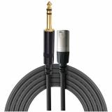 Cable XLR a Plug 1/4 TRS, Balanceado, Conectores Rean by Neutrik, soldado a mano, contactos chapados en oro