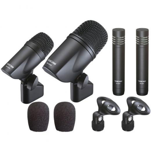 Kit de 4 micrófonos dinámicos cardiode, diseñados para pistas acústicas de batería con sonido equilibrado y moderno