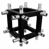 Corner Truss, Tipo Box 100x100 mm, para truss cuadrados 100x100 mm, negro matte, conectores incluidos, construccion aluminio 6061-T6