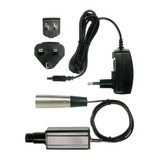 Conexión AES 42 a AES / EBU para mics digitales, formato de conexión sencillo, no necesita interfaz externa, incluye una fuente de alimentación