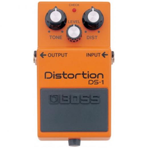 Pedal de efectos de distorsión para guitarra, bajo y teclado con controles de distorsión, nivel y tono