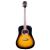 Pack Guitarra acústica de tamaño estándar, un afinador electrónico con pantalla LED, un set extra de cuerdas, uñetas, etc.
