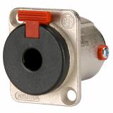 Bloqueo de conector plug de 1/4 ", carcasa D-size, carcasa de metal de níquel y contactos plateados