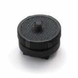 Montaje de zapata estándar para adaptador de roscado de cámara de 1/4"-20 con anillos de tensión texturizados