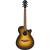 Guitarra electroacustica con tapa de abeto, fondo y aros de sapeli, mástil de Nyatoh, diapasón de nogal y electrónica Ibanez, color Dark Honey Burst High Gloss