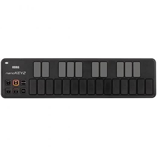 Teclado controlador MIDI USB de 25 teclas con teclas sensibles a la velocidad, software editor Korg Kontrol le permite personalizar el nanoKEY 2