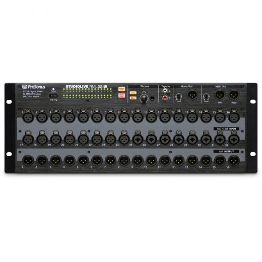 Mezcla y grabación para montaje en rack, con conectividad de red, Versátil y flexible para sonido en vivo y grabación.