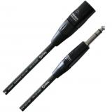 Cable XLR Macho - Plug 1/4 TRS, Conectores Neutrik, Soldado a mano, serie Essentials