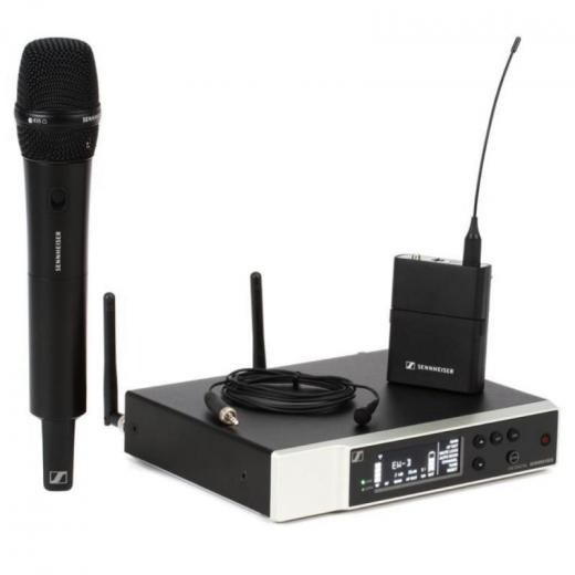 Banda R1-6:(520 a 576 MHz) Sistema de audio digital inalámbrico con micrófono de mano, micrófono de solapa cardioide, transmisor de bolsillo, receptor, kit de rack y accesorios