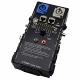 Tester para los tipos de conectores más comúnmente utilizados en sonido en vivo y aplicaciones de estudio