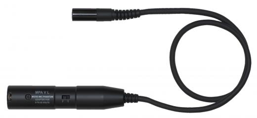 Adaptador Phantom Power con conector XLR para micrófonos MicroMic de tipo L con interruptor de desconexión de graves integrado