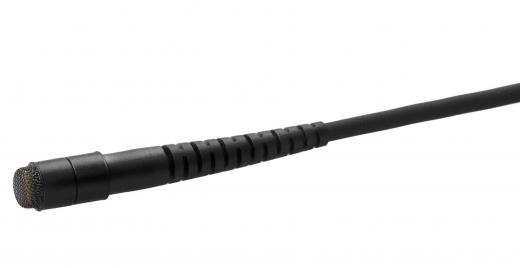 Micrófono condensador miniatura omnidireccional pre-polarizado d:screet™ con conector MicroDot, 20Hz - 20kHz, 144dB SPL, color negro.